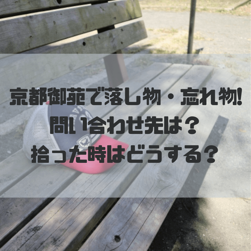 京都御苑で落し物・忘れ物をした場合の問い合わせ先は？拾った時はどうする？