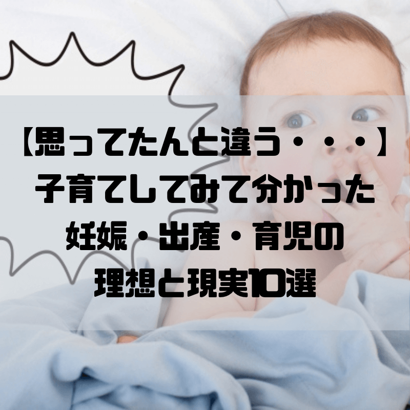 思ってたんと違う 子育てしてみて分かった妊娠 出産 育児の理想と現実10選 体験談 京都で理系的こそだて