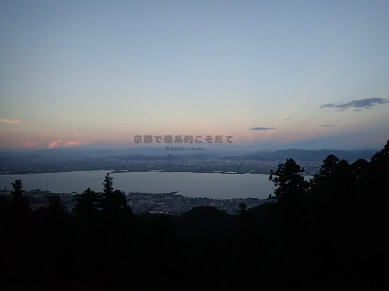 延暦寺会館から琵琶湖の夕景